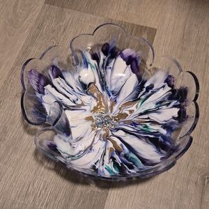 Handmade Floral Resin Bowl